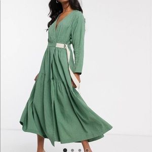 ASOS design texture wrap midi/maxi dress